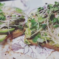 microgreens on toast