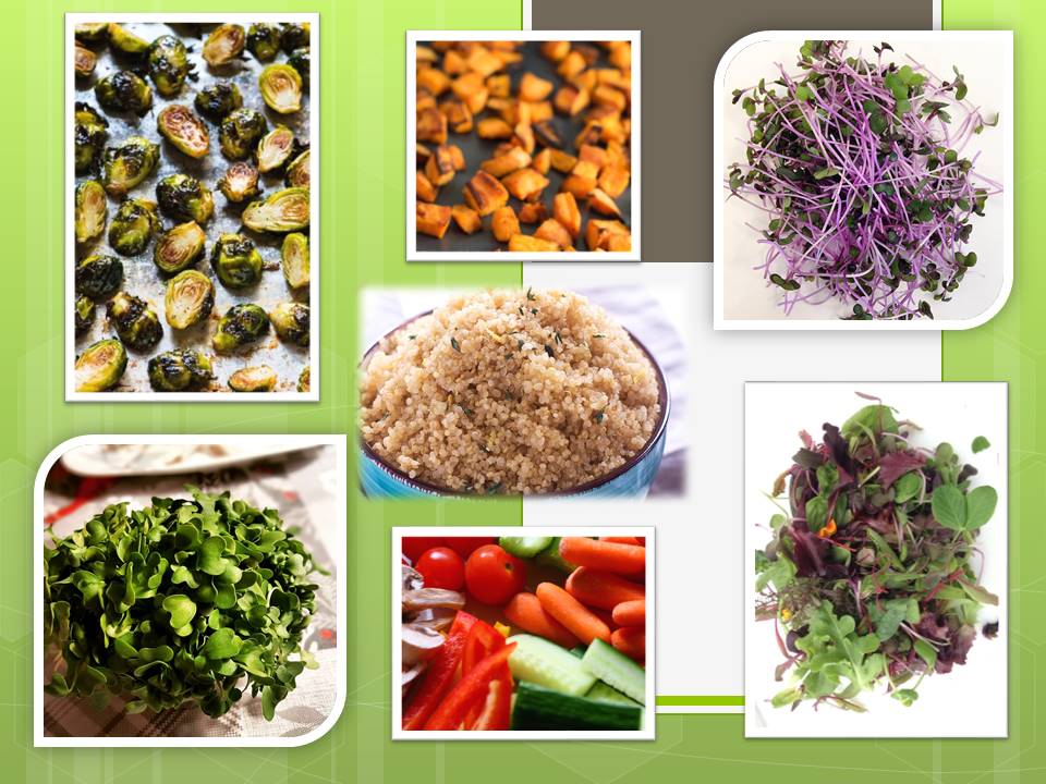 Make Ahead Roasted Vegetable & Microgreens Quinoa Bowl