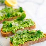 Microgreens Pea Bruschetta