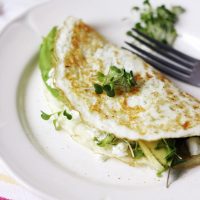 Egg White Omelet With Microgreens