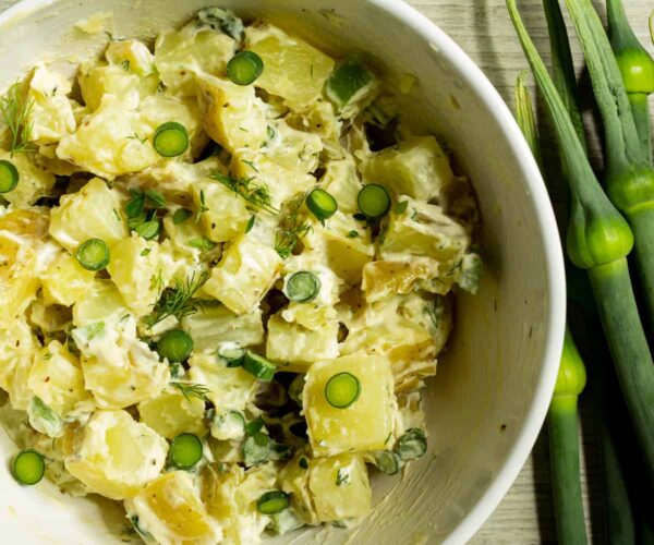 leek scape potato salad